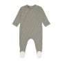Pyjama bébé avec pieds GOTS - Petits Traits Olive - 3-6M