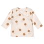 T-shirt Kimono GOTS - Big Dots milky, 0-2M