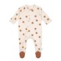Pyjama avec pieds GOTS - Big Dots milky, 0-2M