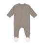 Pyjama avec pieds GOTS - Sprinkle taupe, 0-2M